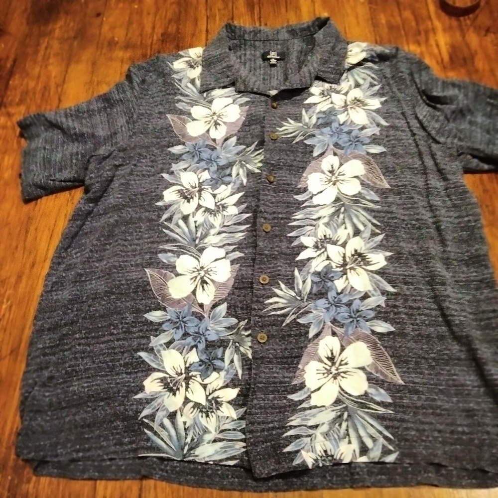 George Hawaiian Button Up Floral Mens Shirt Size XL 46-48